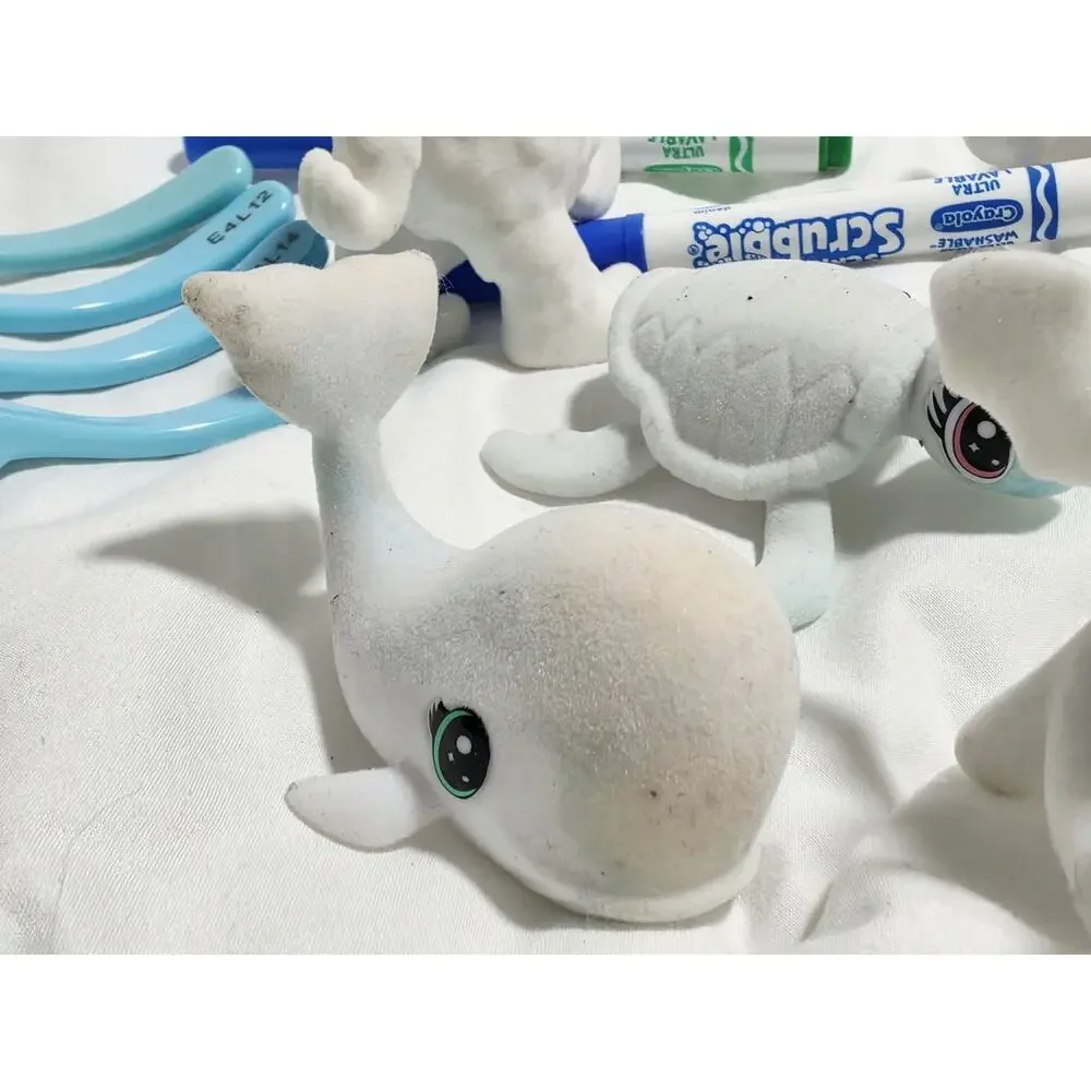 Crayola Washimals Scribble Scrubbie Flocked Animals Lot of 6 Markers Brush
